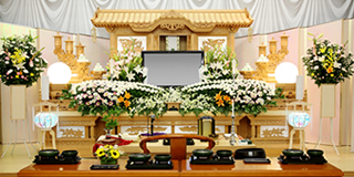 茨城県つくば市の家族葬での祭壇例